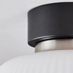 hofstein Plafonnier Sebep LED Noir, 1 lumière