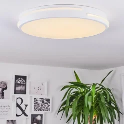hofstein Plafonnier Seewen LED Blanc, 1 lumière, Télécommandes* Éclairage Led