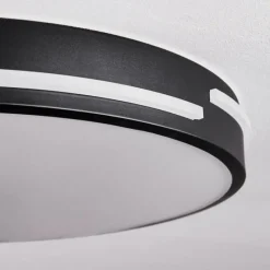 hofstein Plafonnier Seewen LED Noir, Blanc, 1 lumière, Télécommandes