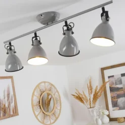 hofstein Plafonnier Selki Gris, 4 lumières