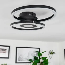 hofstein Plafonnier Serzedelo LED Noir, 1 lumière