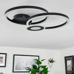 hofstein Plafonnier Serzedelo LED Noir, 1 lumière