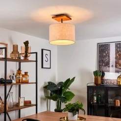 Lampes En Tissu-hofstein Plafonnier Shiburg Bois clair, 1 lumière