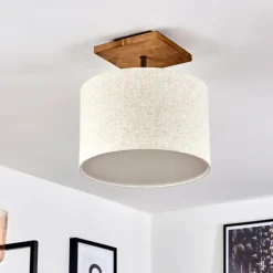 Lampes En Tissu-hofstein Plafonnier Shiburg Bois clair, 1 lumière
