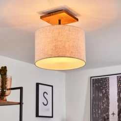 Lampes En Tissu-hofstein Plafonnier Shiburg Bois clair, 1 lumière