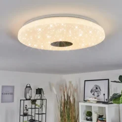 hofstein Plafonnier Shoi LED Blanc, 1 lumière, Détecteur de mouvement