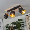 Lampes En Tissu-hofstein Plafonnier Shoi Noir, 3 lumières