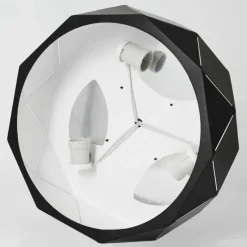 hofstein Plafonnier Shouver Noir, Blanc, 3 lumières