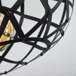 Lampes Vintages & Rétros-hofstein Plafonnier Shupá Noir, 1 lumière