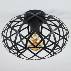 Lampes Vintages & Rétros-hofstein Plafonnier Shupá Noir, 1 lumière