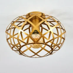 Lampes Dorées-hofstein Plafonnier Shupá Or, Laiton, 1 lumière