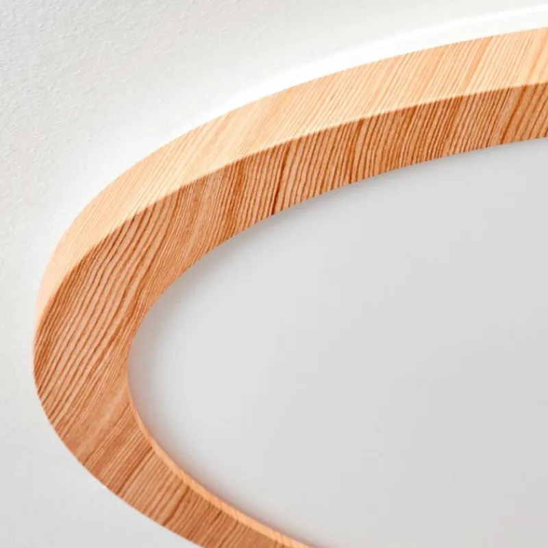 Luminaires Scandinaves-hofstein Plafonnier Siguna LED Couleur bois, 1 lumière