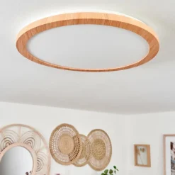 Luminaires Scandinaves-hofstein Plafonnier Siguna LED Couleur bois, 1 lumière