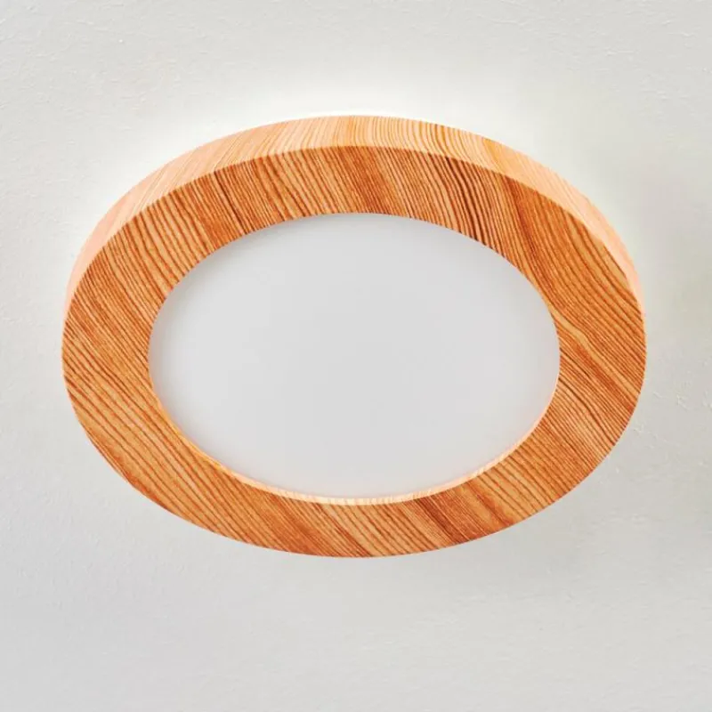 Luminaires Scandinaves-hofstein Plafonnier Siguna LED Couleur bois, 1 lumière