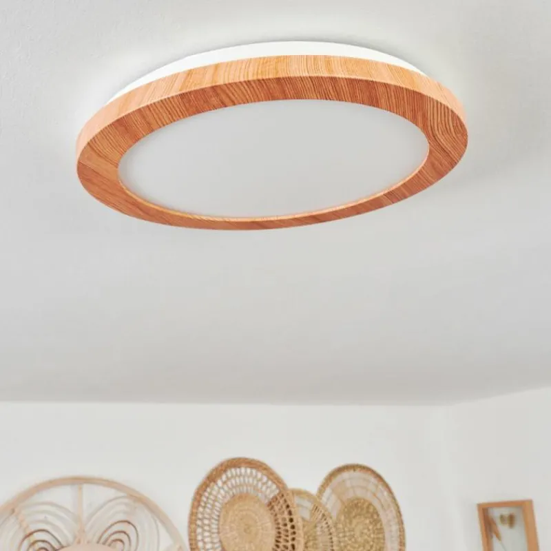 Luminaires Scandinaves-hofstein Plafonnier Siguna LED Couleur bois, 1 lumière