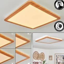 Lampes En Bois-hofstein Plafonnier Siguna LED Couleur bois, 1 lumière