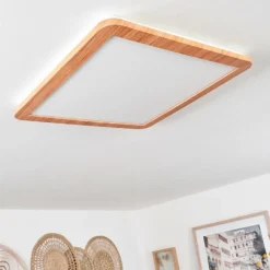 Lampes En Bois-hofstein Plafonnier Siguna LED Couleur bois, 1 lumière