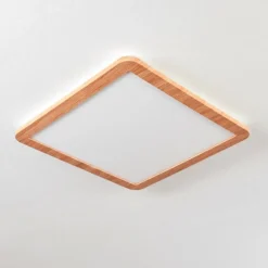 Lampes En Bois-hofstein Plafonnier Siguna LED Couleur bois, 1 lumière