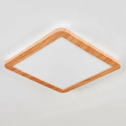 Lampes En Bois-hofstein Plafonnier Siguna LED Couleur bois, 1 lumière