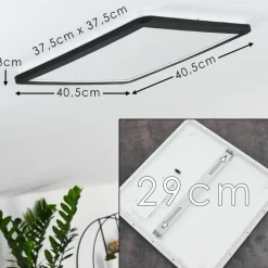 hofstein Plafonnier Siguna LED Noir, Blanc, 1 lumière