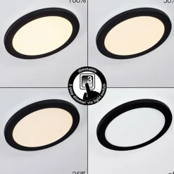 hofstein Plafonnier Siguna LED Noir, 1 lumière