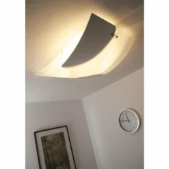 Sil Lux Plafonnier Baltimora Acier inoxydable, Blanc, 2 lumières