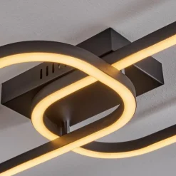 hofstein Plafonnier Silla LED Noir, 1 lumière