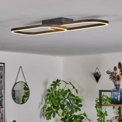 hofstein Plafonnier Silla LED Noir, 1 lumière
