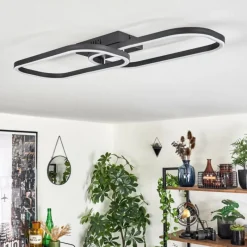 hofstein Plafonnier Silla LED Noir, 1 lumière