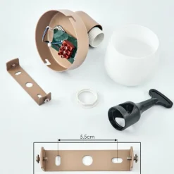 hofstein Plafonnier Sivol Nickel mat, Sable, 1 lumière