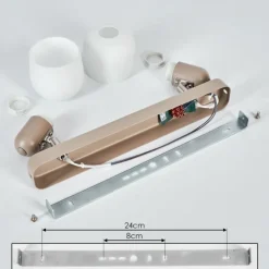 hofstein Plafonnier Sivol Nickel mat, Sable, 2 lumières