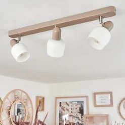 Luminaires Scandinaves-hofstein Plafonnier Sivol Nickel mat, Sable, 3 lumières