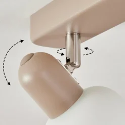 Luminaires Scandinaves-hofstein Plafonnier Sivol Nickel mat, Sable, 3 lumières