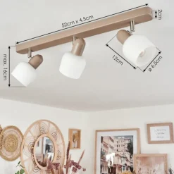 Luminaires Scandinaves-hofstein Plafonnier Sivol Nickel mat, Sable, 3 lumières