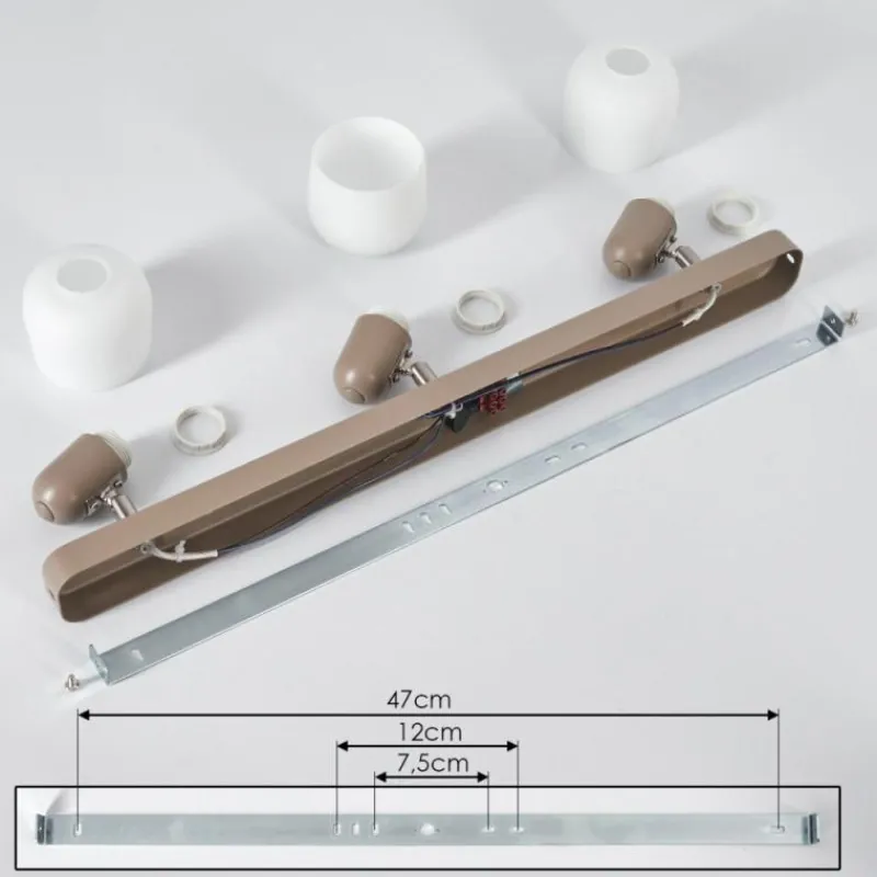 Luminaires Scandinaves-hofstein Plafonnier Sivol Nickel mat, Sable, 3 lumières