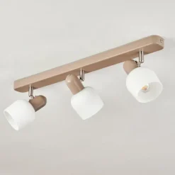 Luminaires Scandinaves-hofstein Plafonnier Sivol Nickel mat, Sable, 3 lumières