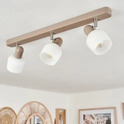 Luminaires Scandinaves-hofstein Plafonnier Sivol Nickel mat, Sable, 3 lumières