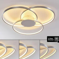 hofstein Plafonnier Skanes LED Nickel mat, 1 lumière* Éclairage Led