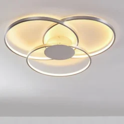 hofstein Plafonnier Skanes LED Nickel mat, 1 lumière* Éclairage Led