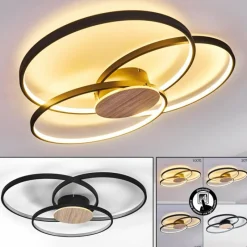 hofstein Plafonnier Skanes LED Noir, 1 lumière