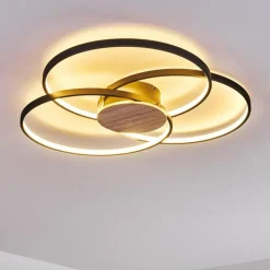 hofstein Plafonnier Skanes LED Noir, 1 lumière