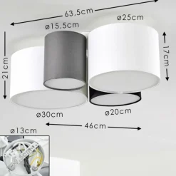 Lampes En Tissu-hofstein Plafonnier Skelbaek Blanc, 4 lumières