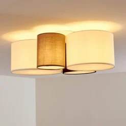 Lampes En Tissu-hofstein Plafonnier Skelbaek Blanc, 4 lumières