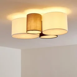 Lampes En Tissu-hofstein Plafonnier Skelbaek Blanc, 4 lumières