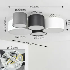 Lampes En Tissu-hofstein Plafonnier Skelbaek Blanc, 5 lumières