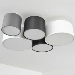 Lampes En Tissu-hofstein Plafonnier Skelbaek Blanc, 5 lumières