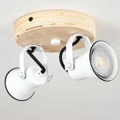 Lampes Vintages & Rétros-hofstein Plafonnier Skodsbol Bois clair, 2 lumières