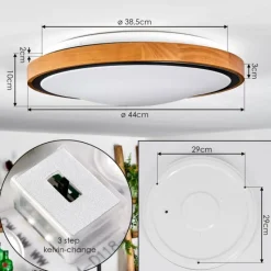 hofstein Plafonnier Sobredo LED Écru, Noir, Blanc, 1 lumière