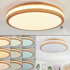 Luminaires Scandinaves-hofstein Plafonnier Sofo LED Blanc, 1 lumière, Télécommandes