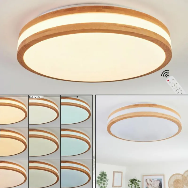 Luminaires Scandinaves-hofstein Plafonnier Sofo LED Blanc, 1 lumière, Télécommandes